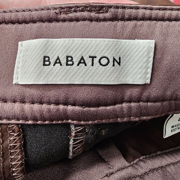 Aritiza Babaton Brown Leather Pants High Waisted Bootcut Vegan Coffee Bean 8 - Picture 6 of 9